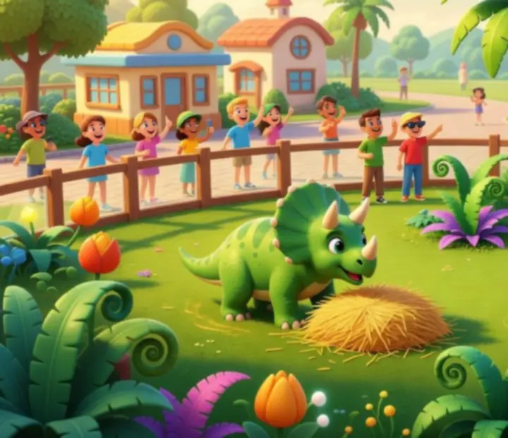 Dinoszauruszok bemutatása saját kifutókban a parkban